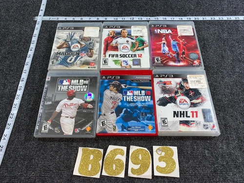 LOT OF 6 PS3 SPORTS GAMES MLB NBA MADDEN FIFA NHL CLASSICS VALUE PACK