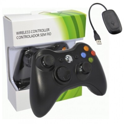 Fernbedienung Mit Kabel Für Microsoft Xbox 360/PC Wireless Dunkel Receiver