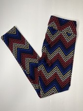 LuLaRoe One Size Leggings OS Americana Red White Blue Tan 4th July Patriotic NEW