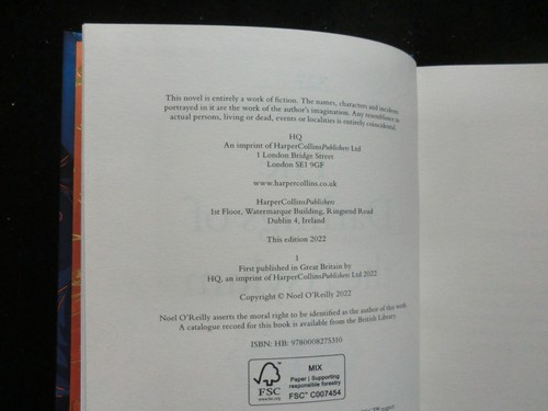 SIGNED/LTD; Noel O'Reilly - The Darlings of the Asylum (2022-1st) Hardback Novel - Picture 5 of 8