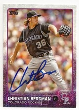 Christian Bergman Colorado Rockies 2015 Topps Signed Card