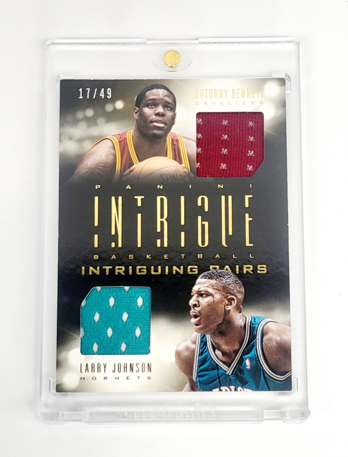 Prime #49 Dual Patch SP 2013-14 Intrigue Larry Johnson Anthony Bennett UNLV NBA Card
