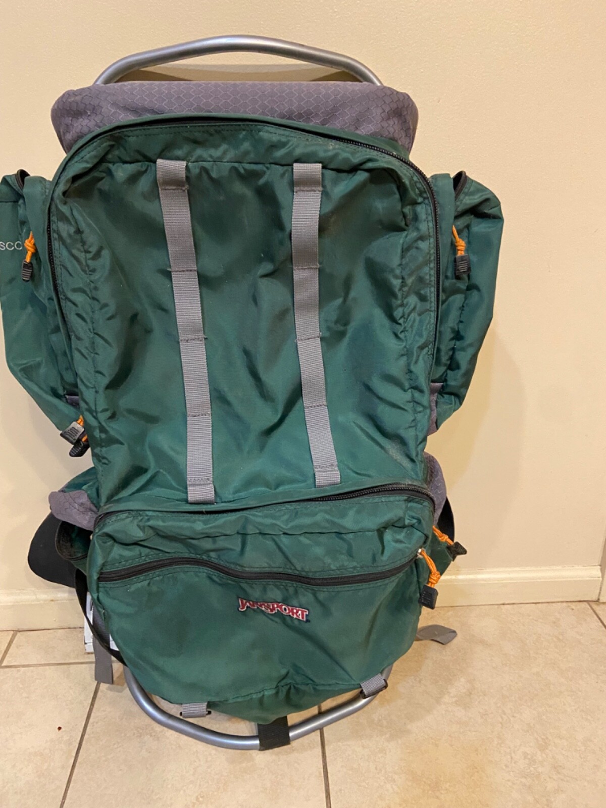 Vtg Jansport External Frame Backpack Hip Wings Hiking Camping USA