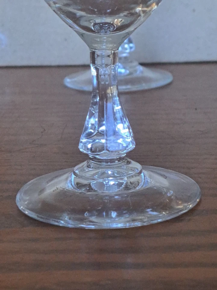 Blanc 6 copas de cristal de café irlandés vintage hechas en Francia Touraine Foto 3 de 4