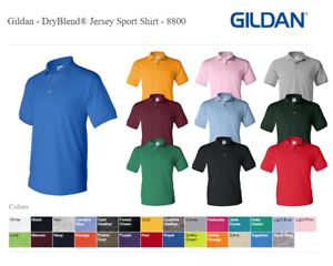 Gildan Dryblend T Shirt Color Chart