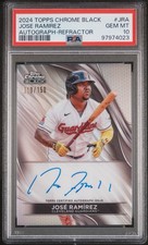 2024 Topps Chrome Black - Autographs Jose Ramirez #CBA-JRA Refractor /150 (AU)