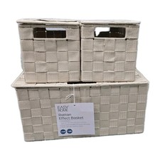 Ratan Basket Easy Home Organiser Ratan Basket Home Decor 3 set  basket with lid
