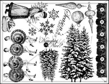 Unmounted Rubber Stamp Plate, Unmounted/Uncut Pink Rubber Stamps