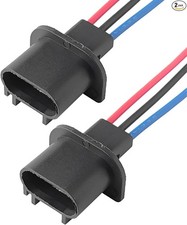 2PCS 9008 H13 Car Headlight Connector, Male Socket Adapter with Extension Wire,