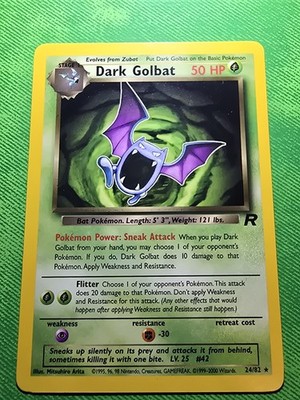 2000 POKEMON TCG TEAM ROCKET 24/82 DARK GOLBAT UNLIMITED NON-HOLO RARE NEAR MINT