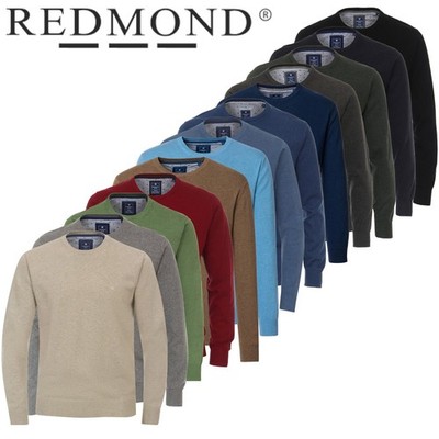 REDMOND Herren Basic Strick Pullover Rundhals Pulli Qualität M L XL XXL 3XL 4XL 
