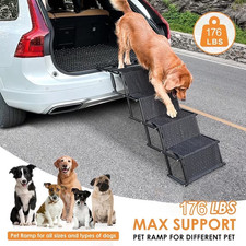 Foldable Dog Stairs for Car 4-Step Non-Slip Pet Steps SUV Truck 150 lb