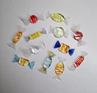 Lot of 12 Vintage Murano Style Hand Blown Art Glass Wrapped Candy Pieces
