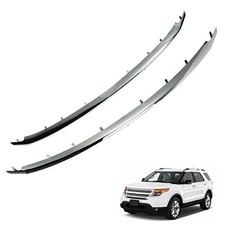 2Pcs Grille Upper and Lower Molding Trim Strip Replacement for 2011-2015