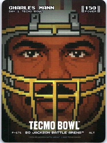 Bo Jackson Battle Arena Tecmo Bowl Mann-O-War Charles Mann Day 1 Promo
