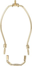 Heavy Duty 12 Inch Brass Plated Steel Lamp Shade Harp Holder