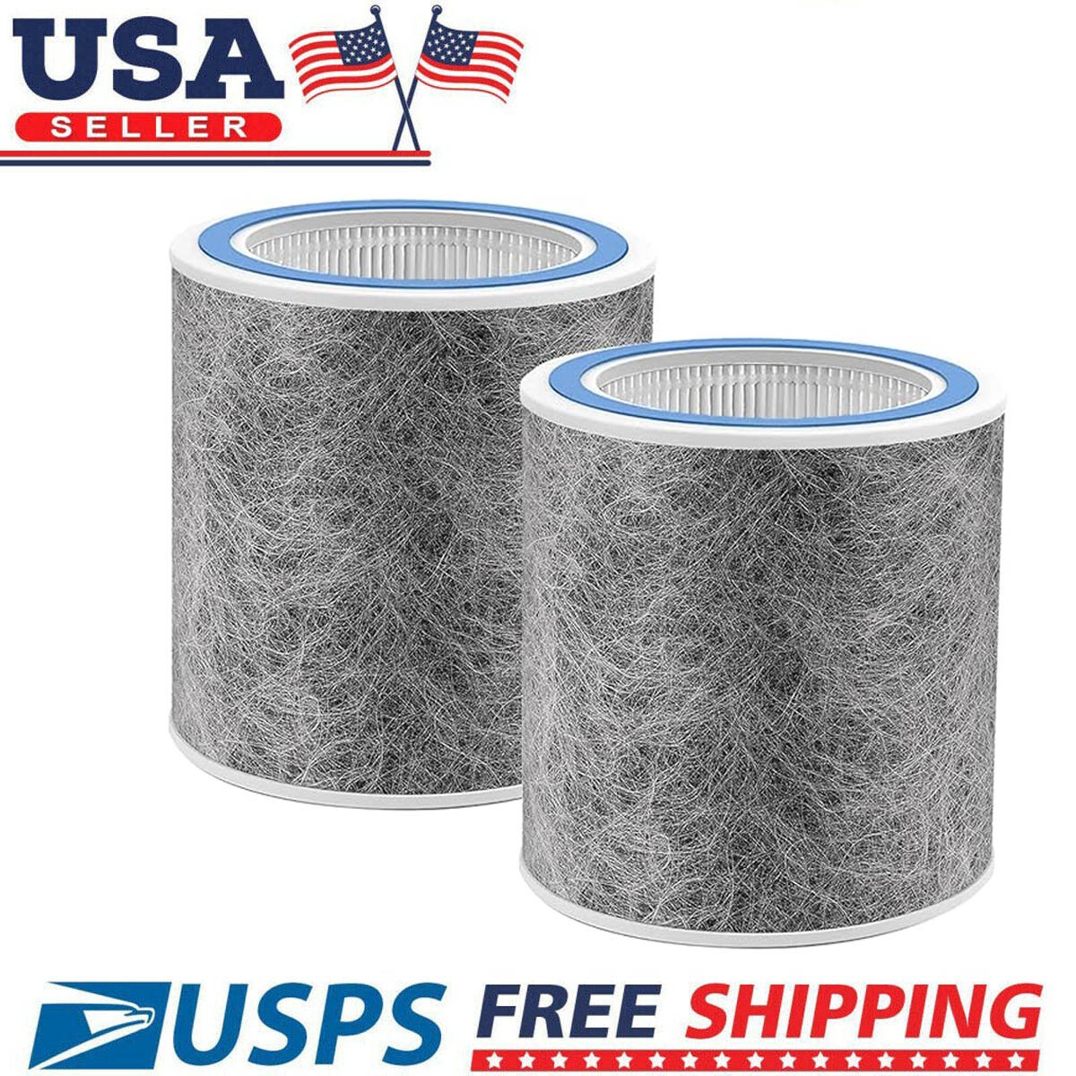 1-2 pcs HP100 HP102 Replacement Filter Compatible with Shark Air Purifier HP100