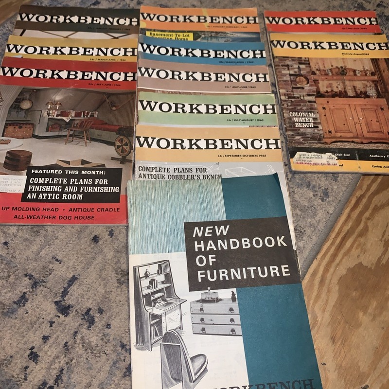 VINTAGE Lot of 10: 1963-66 WORKBENCH MAGAZINES Woodworking Building Furniture