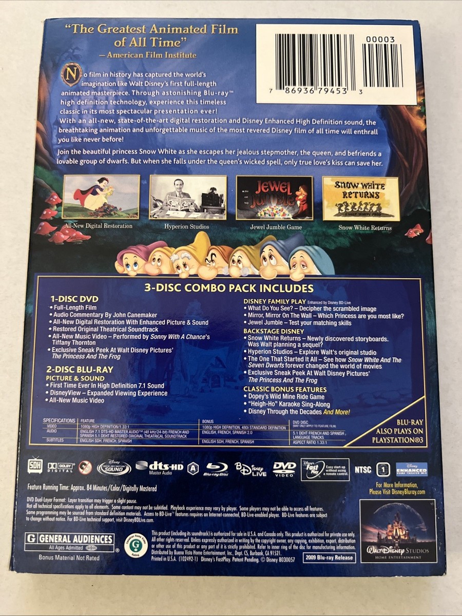 【貴重】ワールドサウンドクラッシュ カナダ DVD Disney's SNOW WHITE AND THE SEVEN DWARFS Royal Wedding Collection