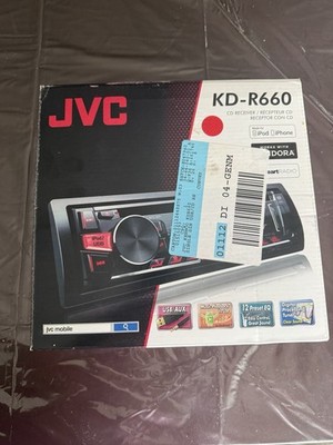 Jvc Kd R660 CD Reciever iPod iPhone Audio Bluetooth New Open Box With Remote