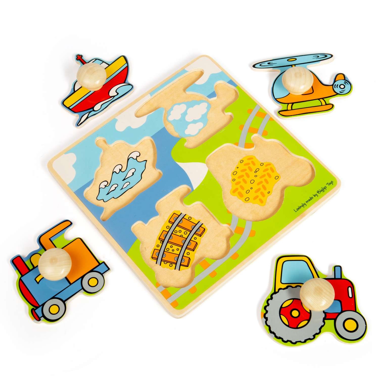 Puzzle a Picchetto in Legno Bigjigs Toys - Trasporto