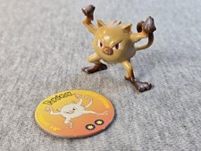 Vintage 1999 Pokémon Mankey TOMY Action Figure w/ Pog Token Nintendo Collectible