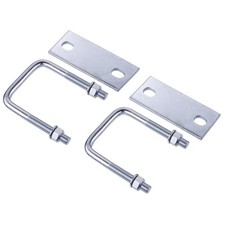 2Pcs Leaf Spring Clamp Kit, Fits Up To 3 Inch Wide Springs, Locks Silver
