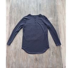 CUTS PYCA PRO Elongated Henley Long Sleeve Stretch T-Shirt XL Dark Gray