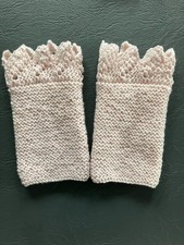 Handstulpen/Pulswärmer mit Rüschen/Lana Gro...