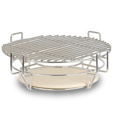 Smokersystem Grillerhöhung Kamado Ø 39 cm 3 Ebenen Grillrost Pizzastein BBQ-Toro