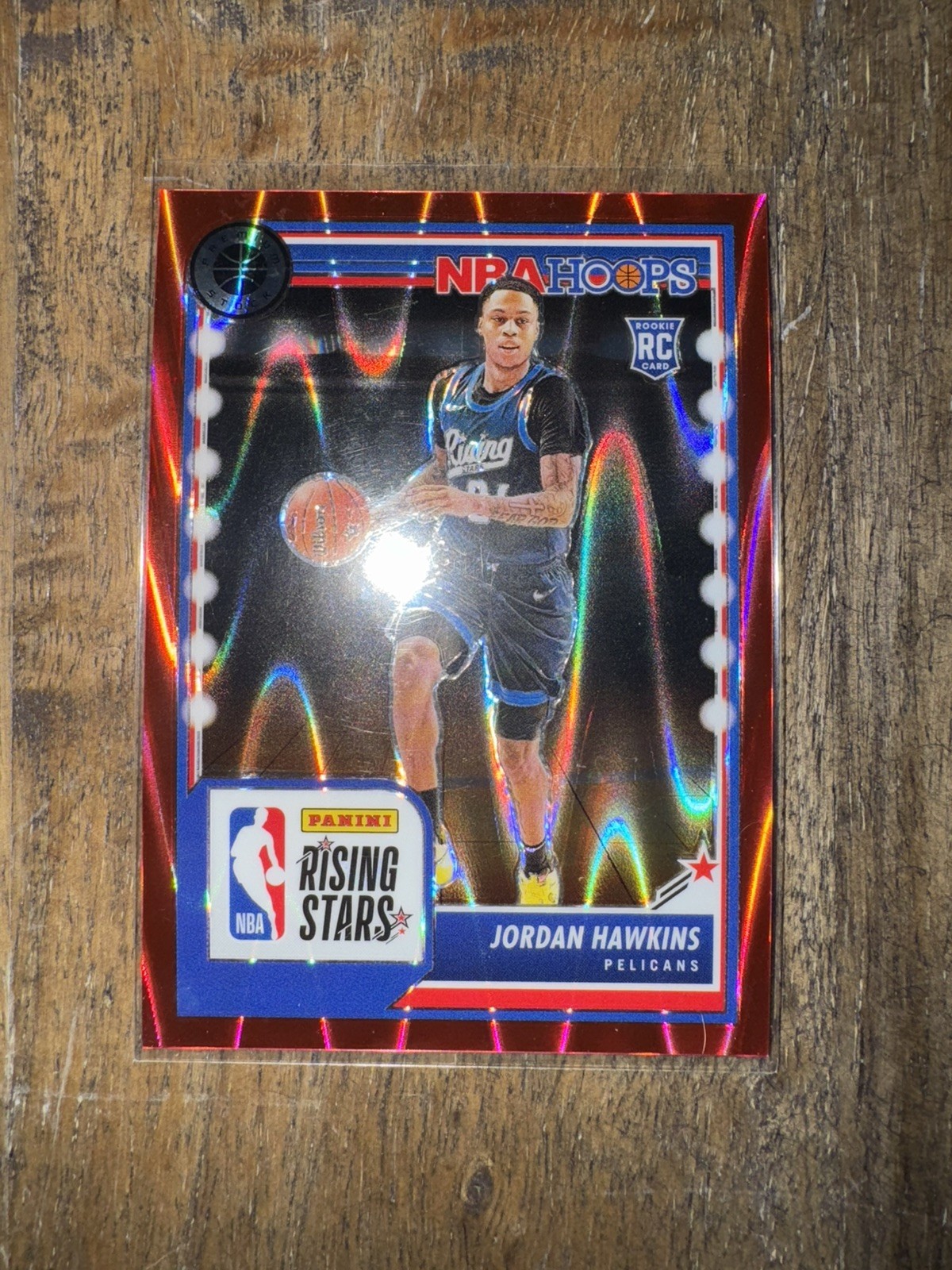 Jordan Hawkins RC/199 Red Seismic Prizm 2023-24 NBA Hoops Premium Stock #288