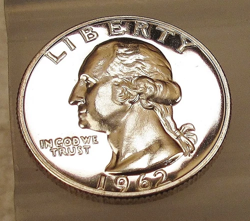 1962 Gem CAMEO Proof Quarter 90% Silver Blazing Original Surfaces    #704 ~ 14