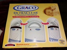 Graco Ultra Clear 2-Channel Baby Monitor with Sound  Lights 2755B