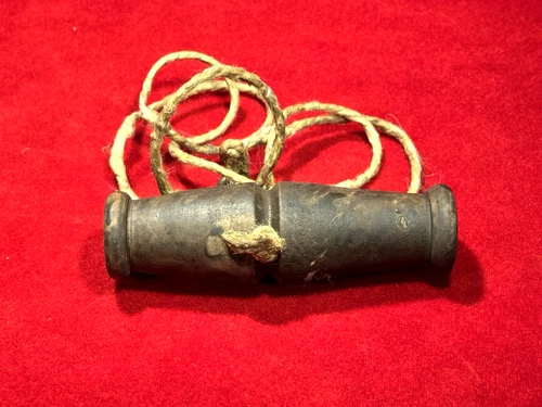 ORIG CIVIL WAR CANNON LANYARD - MARKED "US" / 37.5" LONG - COMPLETE