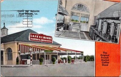 Cafe Du Monde New Orleans LA Coffee & Doughnuts Building Photo Postcard