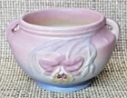 Hull Pottery Pink Orchid Pattern Double Handle Small Jardinier Planter