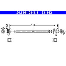 Bremsschlauch ATE 24.5261-0246.3 für Hyundai I10 I
