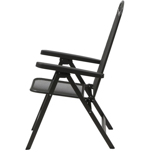 Elda Klappsessel Gartenstuhl Campingstuhl Sessel matt-anthrazit Streckmetall - Bild 2 von 8