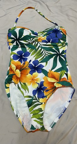 Tommy Bahama Womens One Piece Swim Suit Swim Wear Size 6 Tropical Halter Style