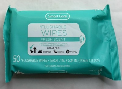Biodegradable Flushable Wipes 1 Pack of 50 Wipes Perfect for Sensitive Skin