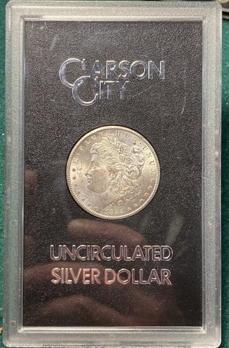 1884-CC U.S. MORGAN SILVER DOLLAR GSA ISSUE- KM#110 - NO BLACK BOX OR COA - UNC.