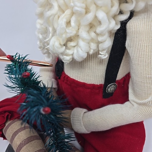 Joe Spencer Gathered Traditions Feathered Tree Santa Christmas Folk Doll READ - Picture 15 of 17