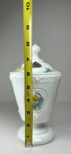 Vintage Fenton White Milk Butterflies & Flowers Candy Dish, HTF, 1960-70! A+Cond - Picture 20 of 21