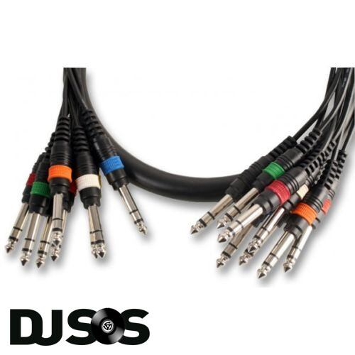 Pulse PLS00118 5m 8-Way Stereo TRS Jack - Jack Audio Loom Multicore Studio PA