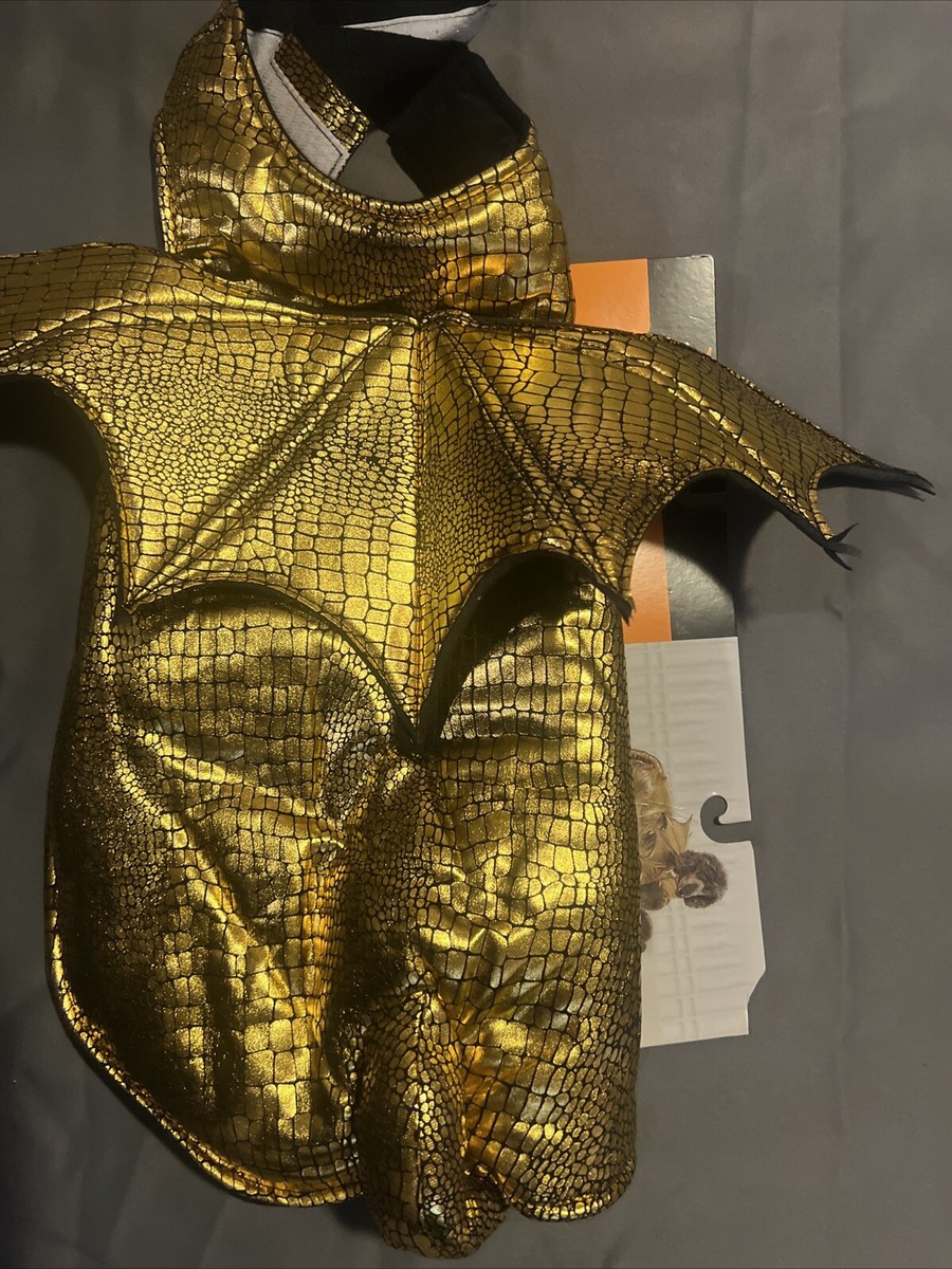 Hyde and Eek NEW Dog Or Cat Gold Dragon Costume Outfit Size medium