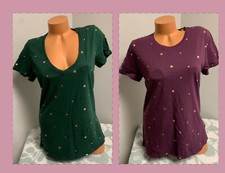 Victoria's Secret Basic T-shirt Foil Gold Stars