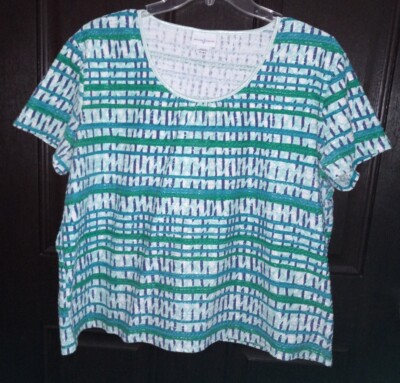 Womens Blouse Jaclyn Smith XL Pretty Colors with Nice Design Good Condition 