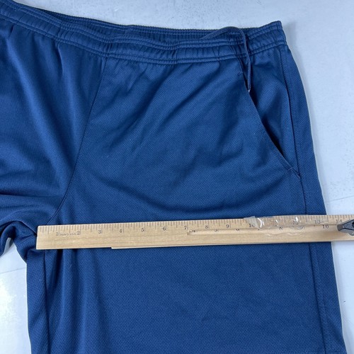 Y2K Adidas Athletic Basketball Shorts Adult Large Blue Faded Pockets - Picture 18 of 20