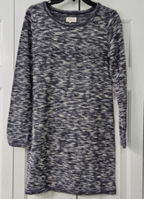 Lou & Grey - Women's Marled, Navy Blue and White, Shift Knit Dress (size S) (34)