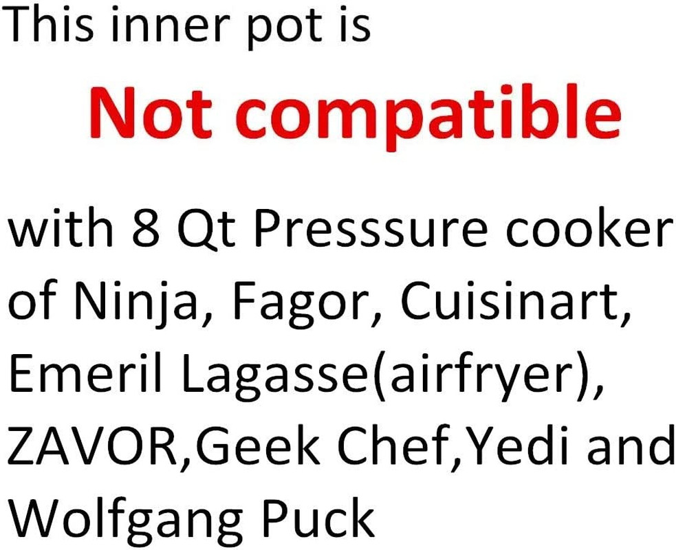 Original 8Qt Power Cooker XL Inner Pot Stainless Steel Compatible with 8 Quart P